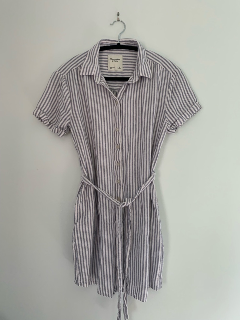 Abercrombie & Fitch Cotton Striped Shirt Dress